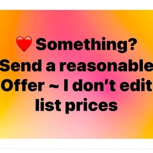 ❤️ SOMETHING BUT NOT THE PRICE? | Send REASONABLE Offer I Don't Drop List Prices
